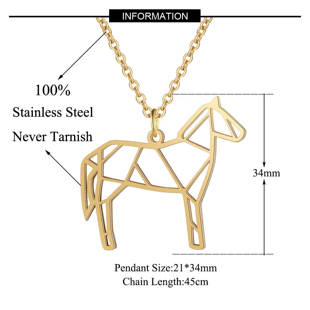 Уникальная цепочка с конем в виде животных, итальянский дизайн, ожерелье из нержавеющей стали, для женщин, супер модные ювелирные изделия, специальный подарок