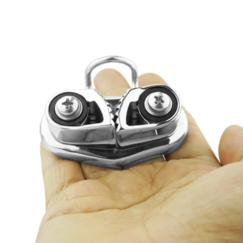 

Stainless Steel Pulley Rope Gripper Clamp Anti Corrosion Accessories Gear Parts Practical