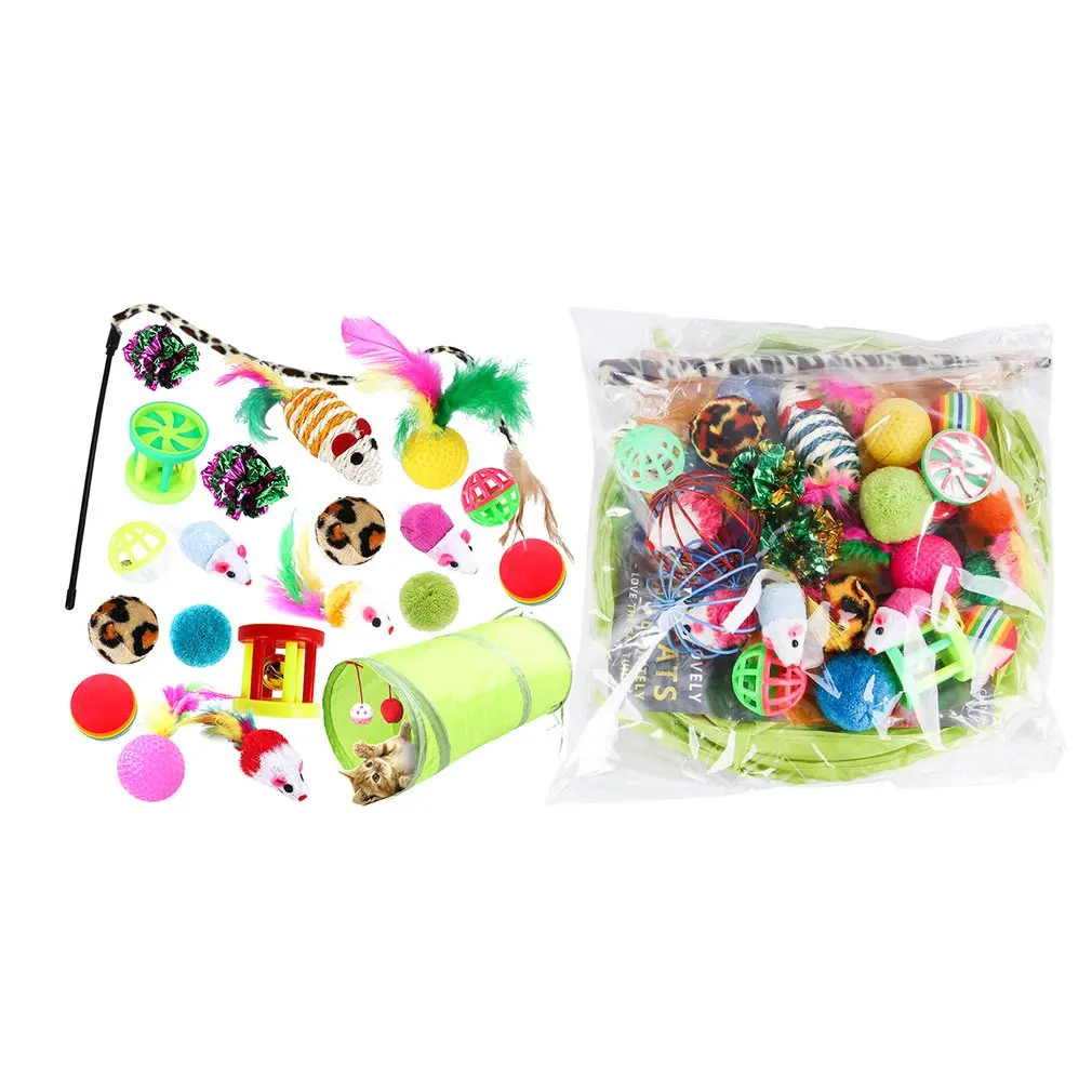 

21 Pcs Set Plush Cat Teaser Channel Ball Plush Toys for Pet safe Environmentally friendly workmanship Cat channel toy