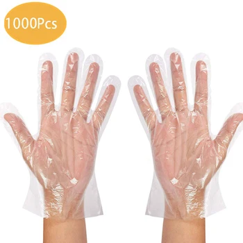 

100pcs 200pcs PE Disposable Gloves Home Kitchen BBQ Multifunction Clear Sanitary Gloves Plastic Dishwashing Catering Gloves