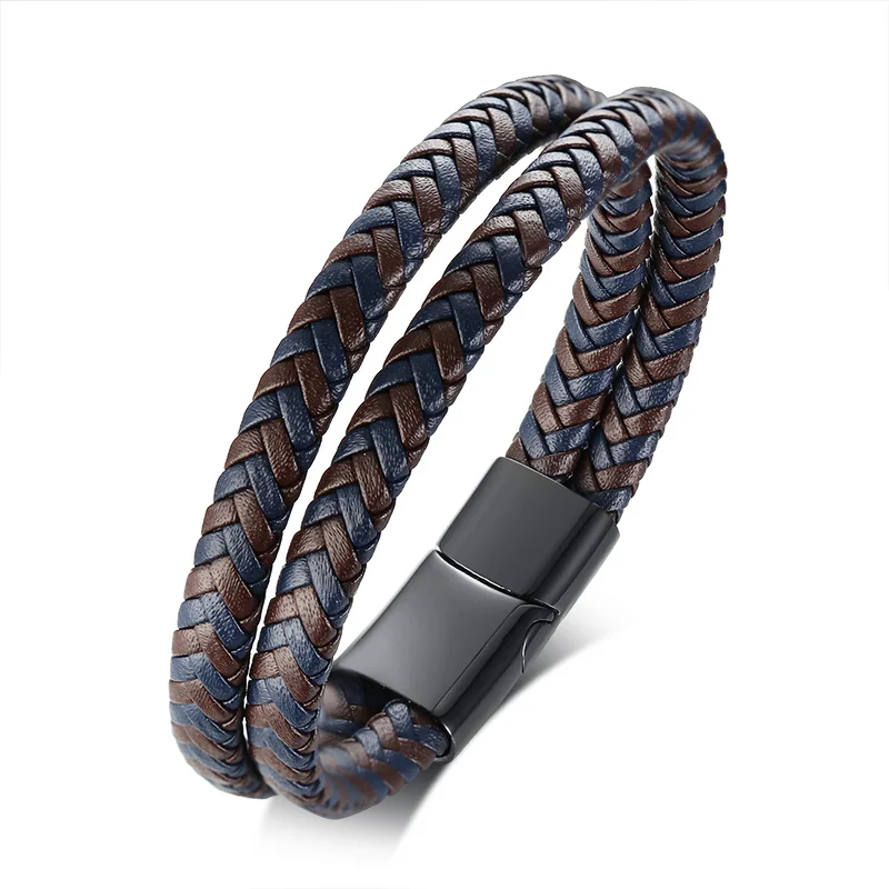 JHSL Brand Fashion Jewelry Male Men Statement Wrap Bracelets & Bangles High Quality Leather Boyfriend Gift New arrival