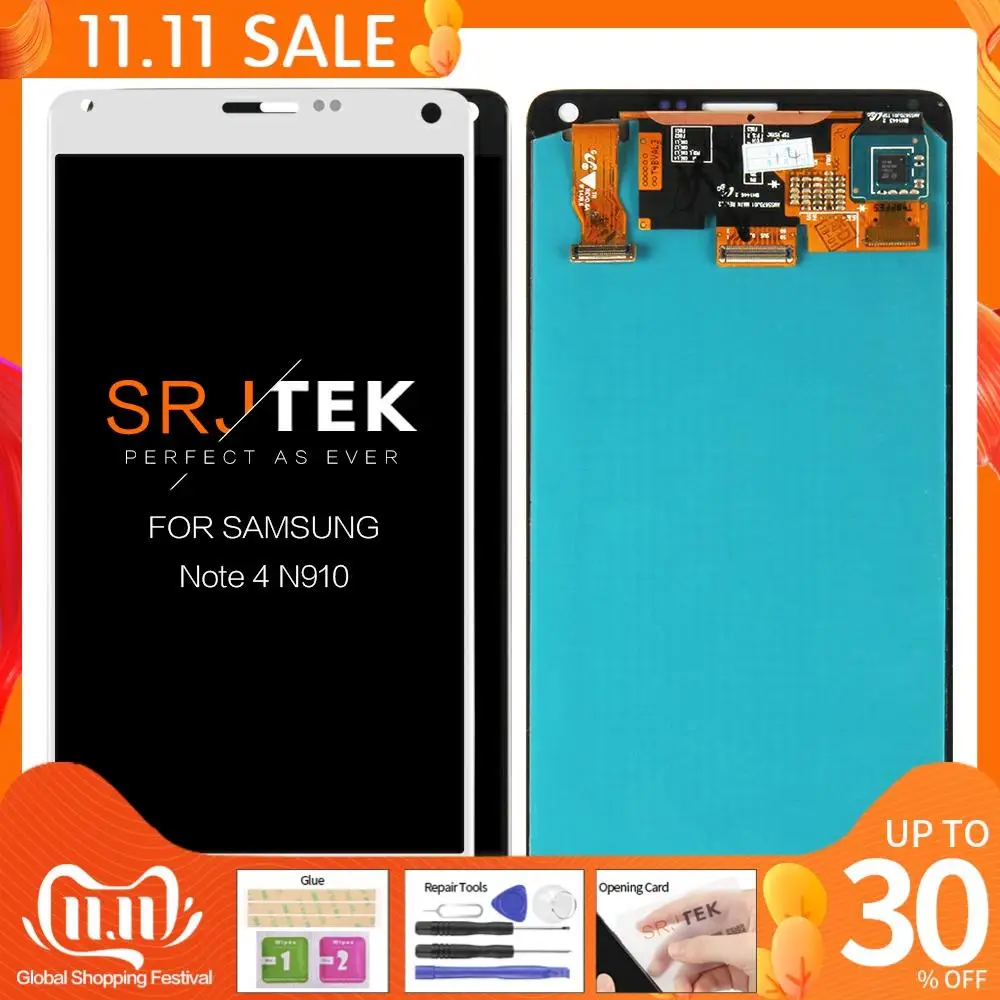 TFT/Oled/Amoled 5 7 &quotдля SAMSUNG Galaxy Note 4 N910 N910C N910A N910F N910H ЖК-дисплей сенсорный экран