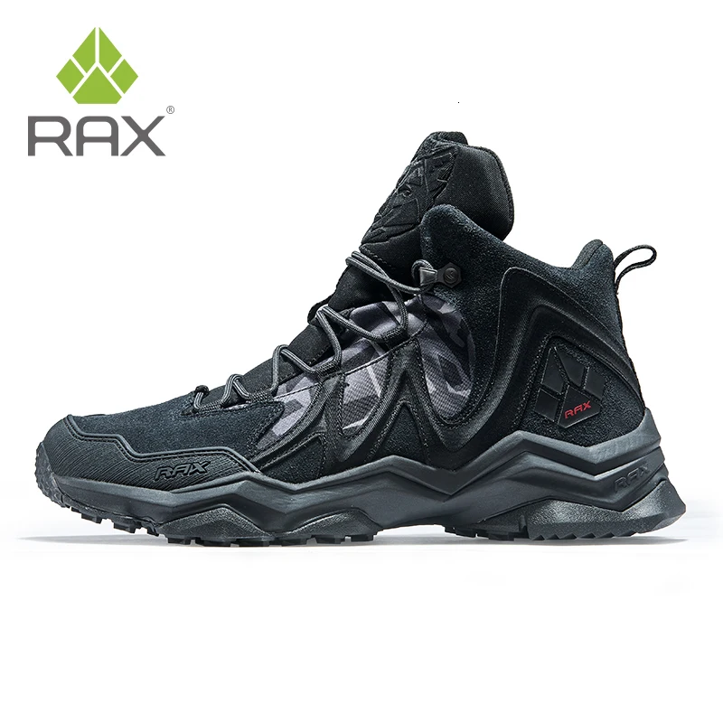 RAX мужские треккинговые ботинки зимние водонепроницаемые уличные кроссовки мужские кожаные треккинговые ботинки походные альпинистские охотничьи кроссовки женские