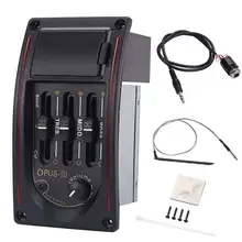 

75% Discounts Hot! OP3 Acoustic Folk Guitar 3 Band Preamp Amplifier Equalizer EQ Piezo with Pickup