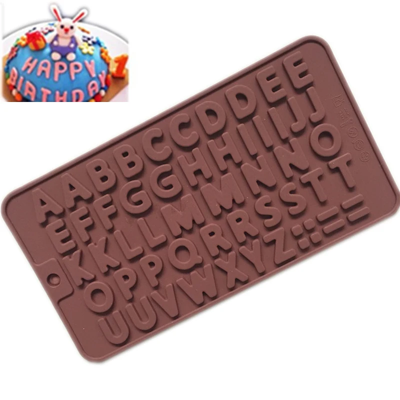 Letter English Alphabet Shape Chocolate Molds Fondant Cookies Cake Decorating Mold Silicone Mold Wedding DIY Baking Mold Tools1