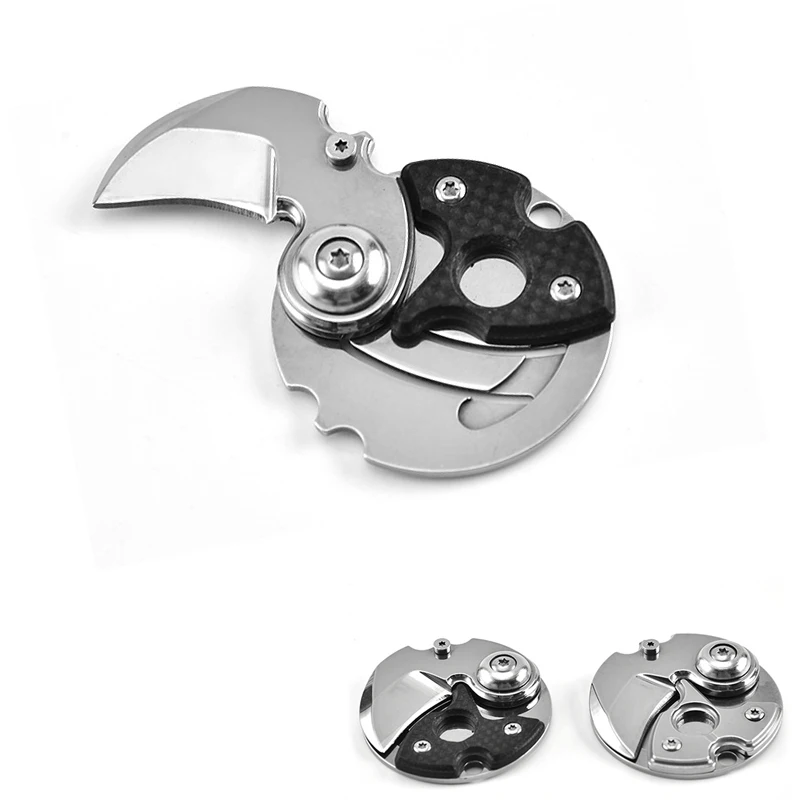 

Party Favors EDC Safety Coin Keychain Knife Pocket Fold Knife Outdoor Camp Hunting Knife Self Defense Mini Blade Person Survival
