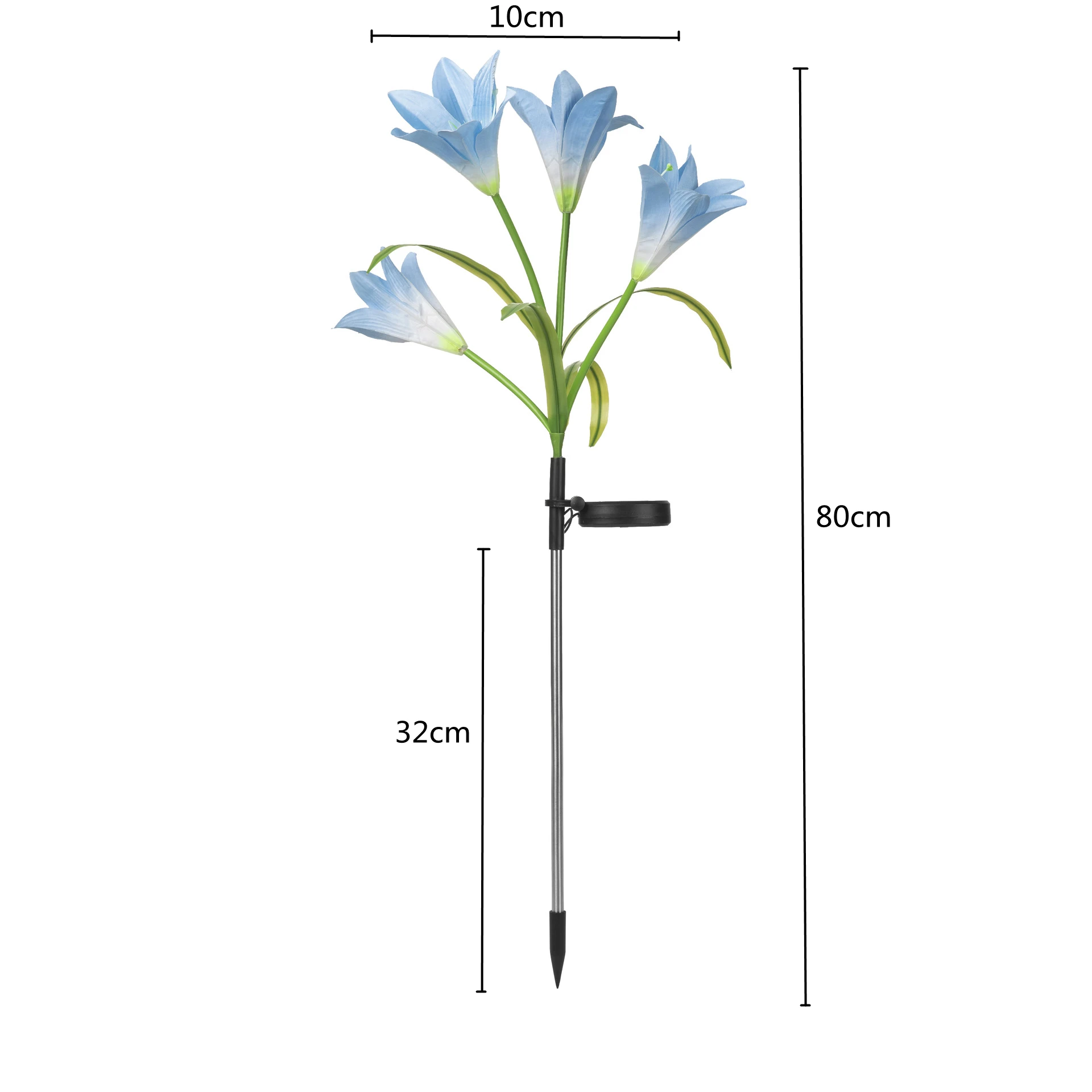 Solar-Powered LED Flower Garden Lights - Waterproof Decorative Pathway Lamps
