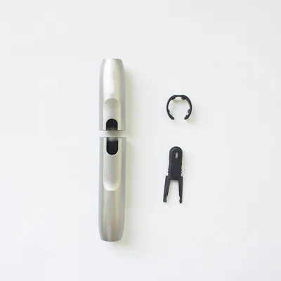 Аксессуары для ремонта оболочка для электронной сигареты IQOS для IQOS 2,4 Plus Верхняя Нижняя внешняя крышка кнопка кольцо набор сменный корпус - Цвет: Серебристый