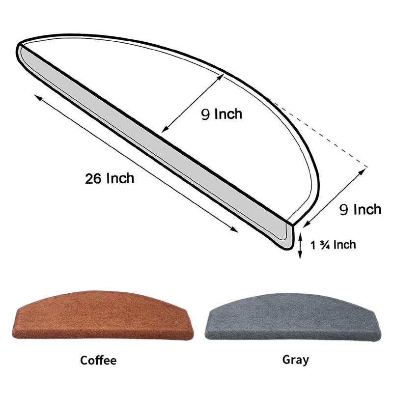 Tanie 13 sztuk antypoślizgowe dywan stopnie schodowe zestaw, bieżnika dywan kryty wytrzymała mata samoprzylepne ochraniacze Pet schody pokrywa 65x24cm