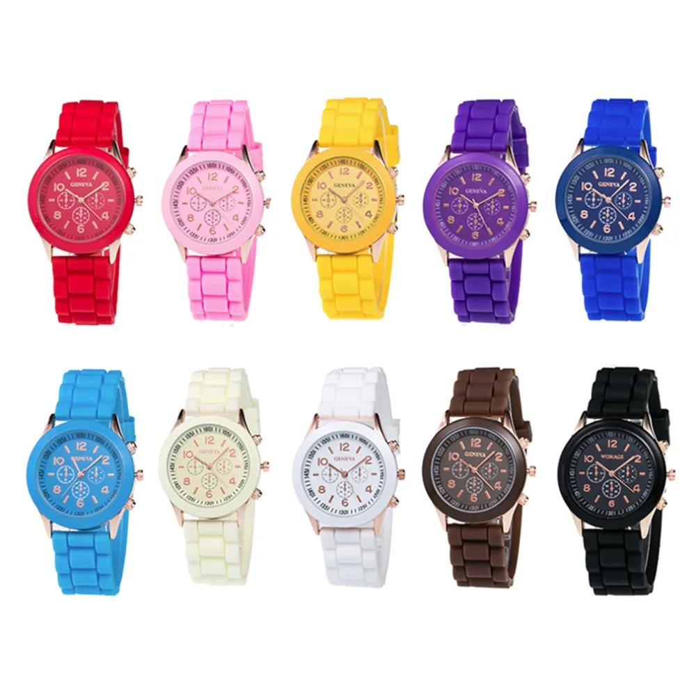 

Fashion Casual Watch Unisex Quartz Watch 14color Ladies Watch Gift Watch Silicone Relogio masculino wholesale relojes womens