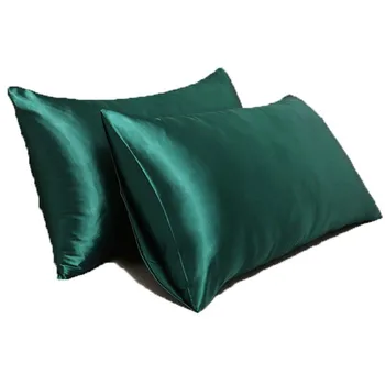 

2 Pcs Pillow Cover Silk Pillow Case Cushion Softer Silk Pillowcase Top Quality Pillow Case Satin Pillowcase Fashion
