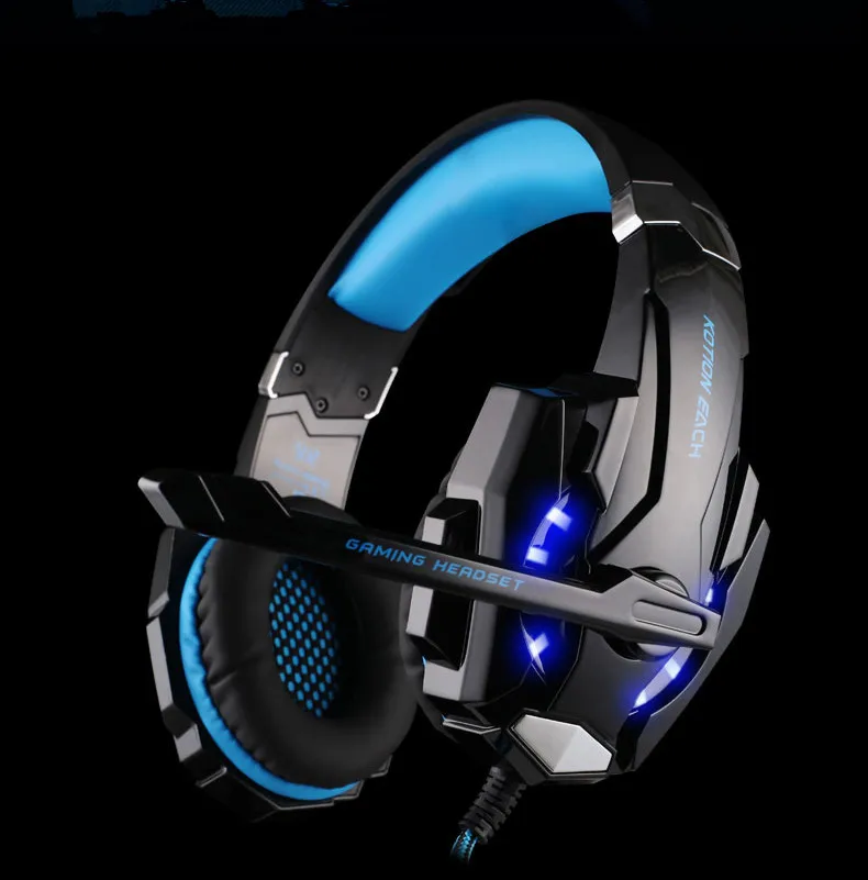 G9000 gaming headphone bass stereo headset microphone LED light for PS4 computer phone taptop tablet PC gamer 3 5 mm USB7 1 hole