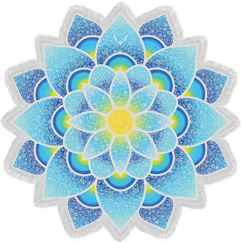 Home Wall Hanging Blanket Printed Tapestry Beach Towel Round Gift Throw Yoga Tassel Decor Art Mandala Summer Shawl Picnic Mat