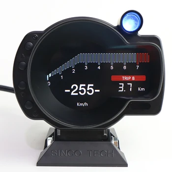

Car 10000RPM Gauge OBDII Sinco Tech Dash Speed rpm water temperature Voltage digital LCD Screen Display Gauge universial