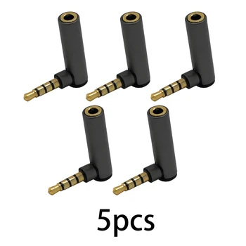

5PCS Adapter 3.5mm Right Angle 90 degree Audio Male to Female Mobile phones
