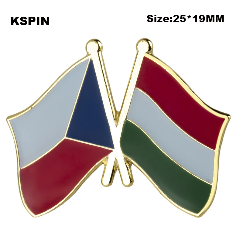 Чешский репетир и Венгрия Значок Дружбы значок с национальным флагом булавка для