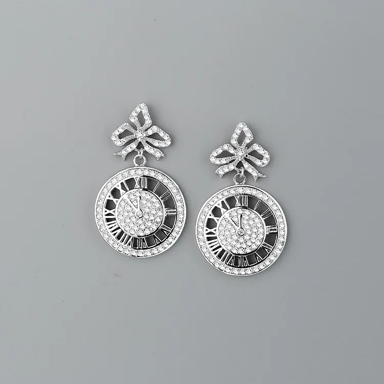 

CMajor Latest S925 Sterling Silver Imported 7A Cubic Zircon Circle Style Hollow Out Temperament Stud Earrings for Women