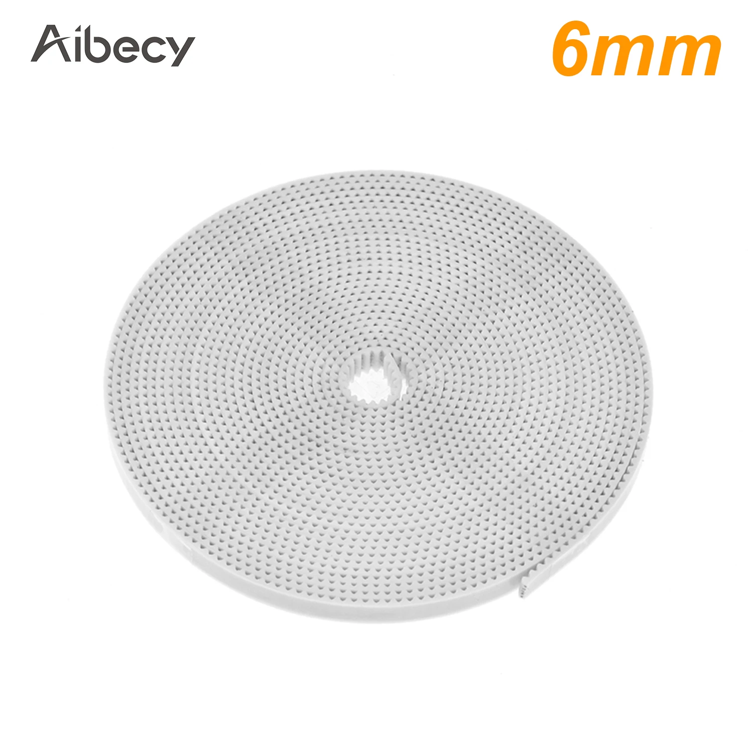 Ремень ГРМ Aibecy GT2 белый открытая синхронная лента из ПУ кожи ширина 10 мм/ширина 6