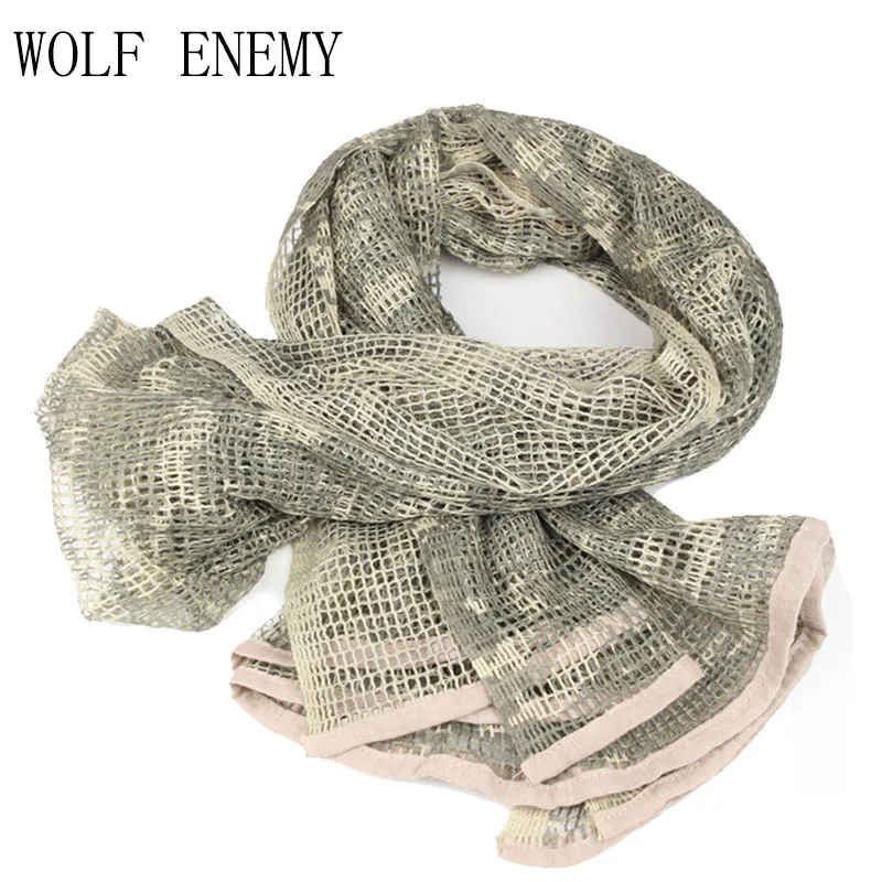ArabVersatileCamouflageMeshScarfOutdoorMufflerBreathable