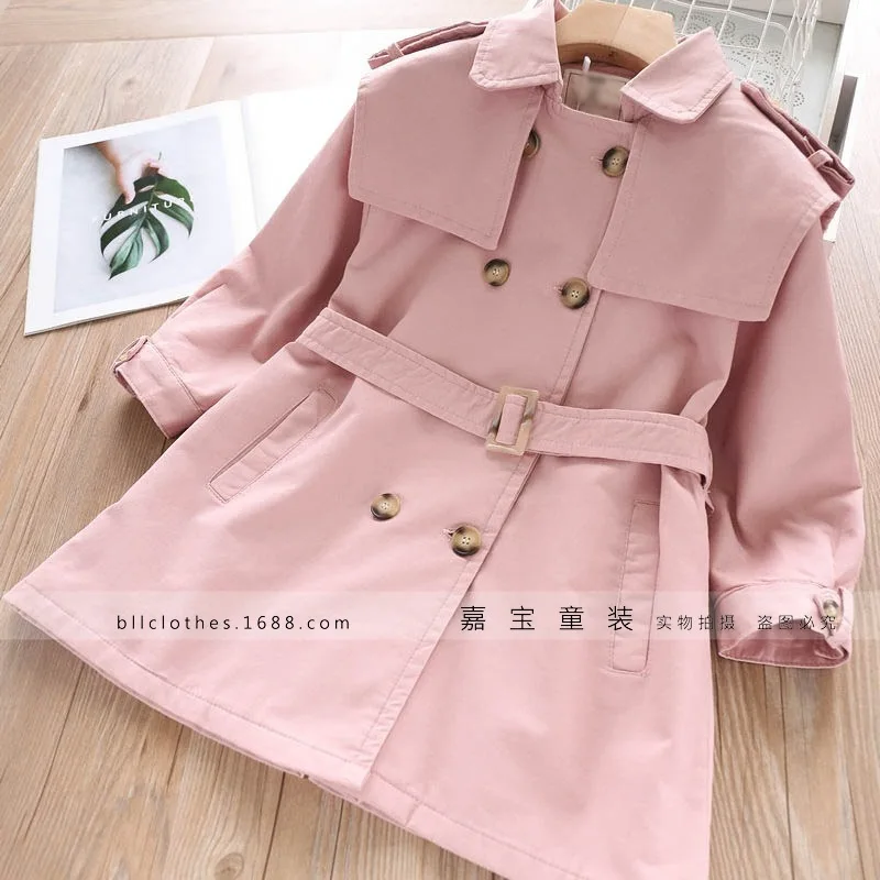 22174 New Style Special Offer 1907 GIRL'S Coat Autumn Female Baby 3 Colors Double Breasted Trench Coat