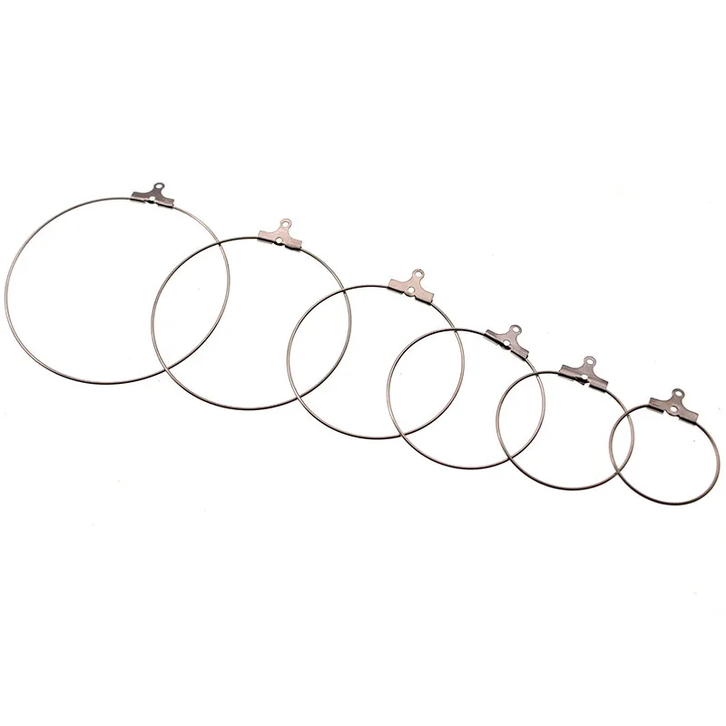 

20pcs Stainless Steel Ear Wire Earring Hooks Connector for DIY Dangle Hoop Earrings Jewelry Making Accessories 20 25 30 35 45 mm