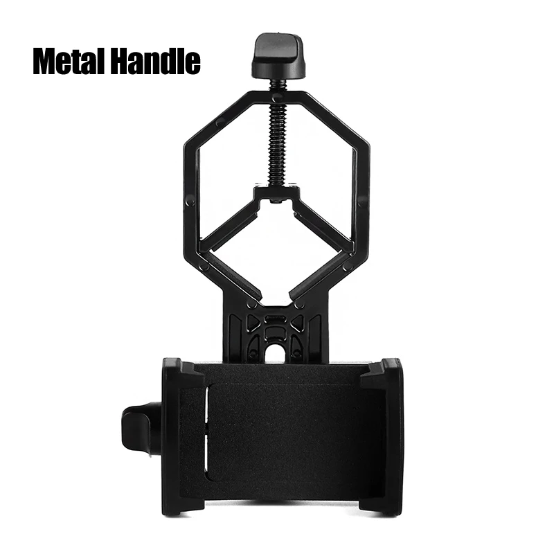 Metal Handle Бинокль монокулярный телескоп Универсальный адаптер для сотового телефона крепление для телескопа Зрительная труба поддержка телефона окуляр D: 25-48 мм - Color: Metal Handle