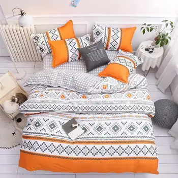 

45 Red Christmas Snowflake Bedding Set Unicorn Bed Linen Duvet Cover Flat Sheet Pillowcase Sets Queen King Twin Full Size