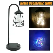 41 см Ретро железная Минималистичная настольная лампа USB AA батарея полый алмаз лампа для чтения винтажная Ночная лампа для спальни прикроватное освещение