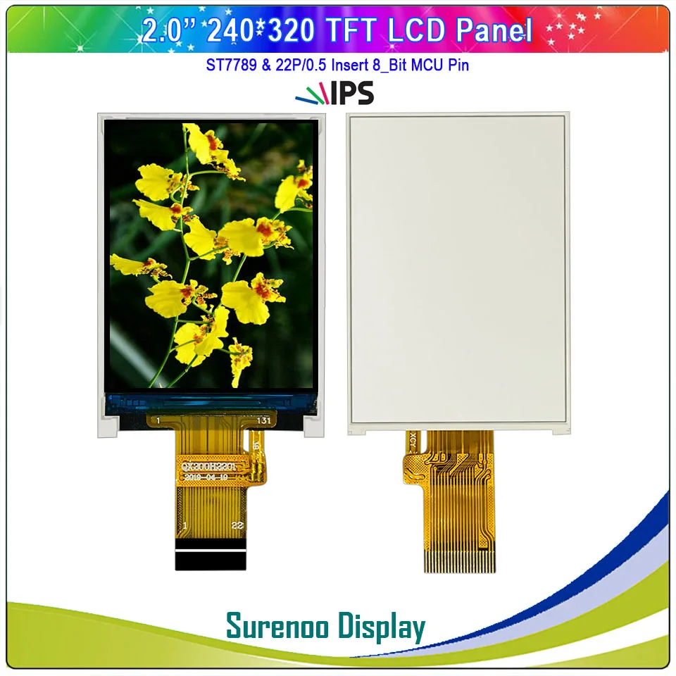 2 0 Inch 240 320 Serial Spi 8 Bit Mcu Tft Lcd Module Display Screen Panel Lcm Build In St7789 Hx8347d Driver Lcd Modules Aliexpress