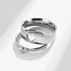 Heart Couple Rings For Lovers Stainless Steel Wedding Ring Set Women Love Jewelry Silver Color Valentine's Day Anniversary Gift 2