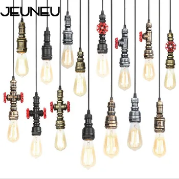 

Loft Industrial Vintage Steam Punk Pendant Lamp Cord E27 Led Iron Water Pipe Pendant Lights for Bedroom Bar Restaurant Kitchen