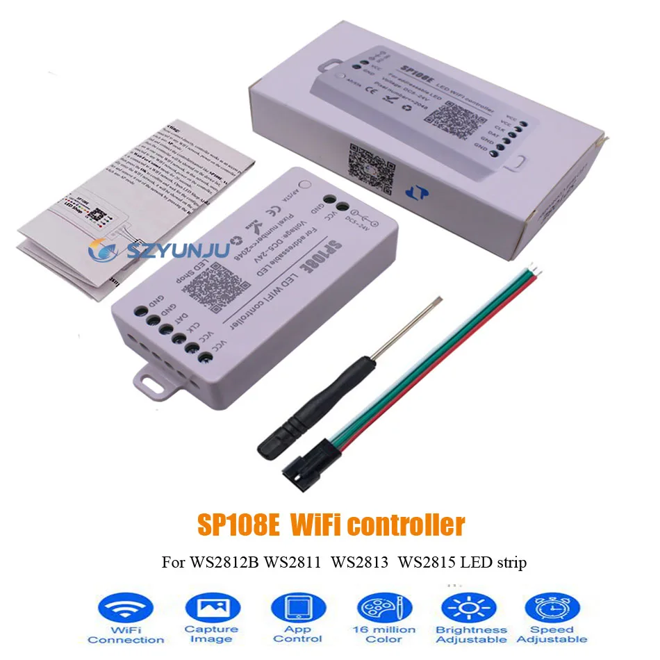 SP108E светодиодный Wi Fi магический контроллер SK6812 WS2811 WS2812B WS2815 и т. Д. Светодиодная
