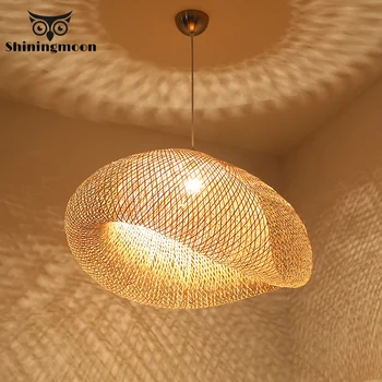 

Chinese Classical Bamboo Lamp Pendant Light Lighting Modern Restaurant Hotel Rattan Pendant Lights for Living Room Hanging Lamp