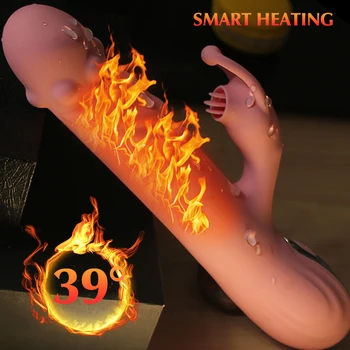 Female Vibrator Vagina Clit Stimulator Powerful Three-motor Masturbator Telescopic Dildo Vibrator Intimate Sex Toys for Woman 3