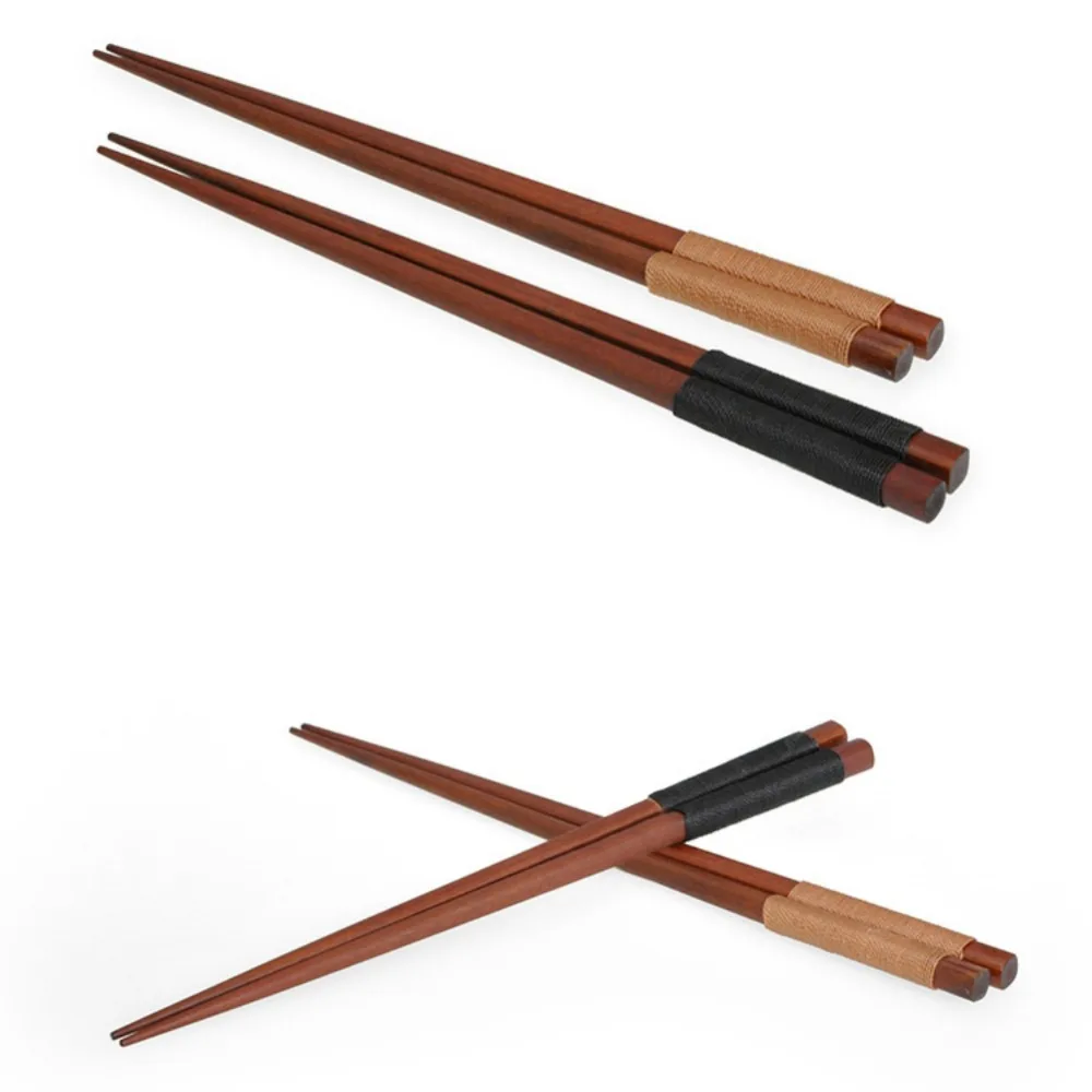 Home Handmade Japanese Natural Chestnut Wooden Chopsticks Set Kitchen Value Gift Sushi Chinese Food Tie Line Tableware