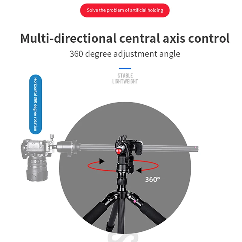 

Manbily Center Axis Transverse Extension Pole 360 Degree Rotation Stick to LED Video Light Microphone, Photographic Accessories