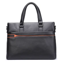 

Men's Portable Briefcase Business Simple First Layer Leather 14-inch Computer Bag Leather Shoulder Messenger Men's Bag
