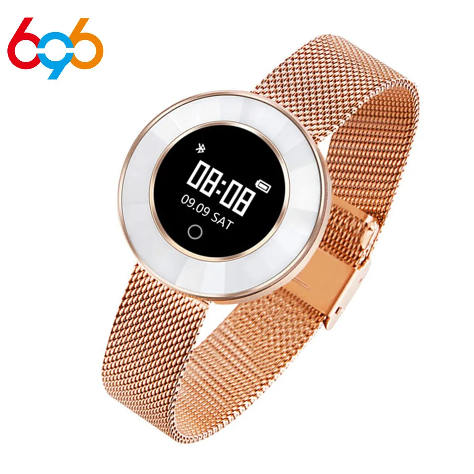 

696 X6 Lady Smart Bracelet IP68 Waterproof Steel Strap Heart Rate Monitoring Blood Pressure Smart Watch Women Smartwatch