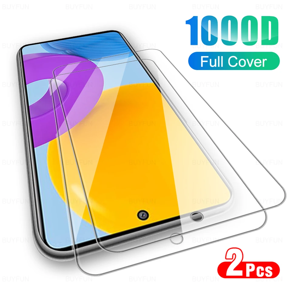 

2 Pcs 1000D Screen Protector Tempered Glass For Samsung Galaxy M52 5G 6.7" Full Coverage Protective Film On The For M 52 Para 9H