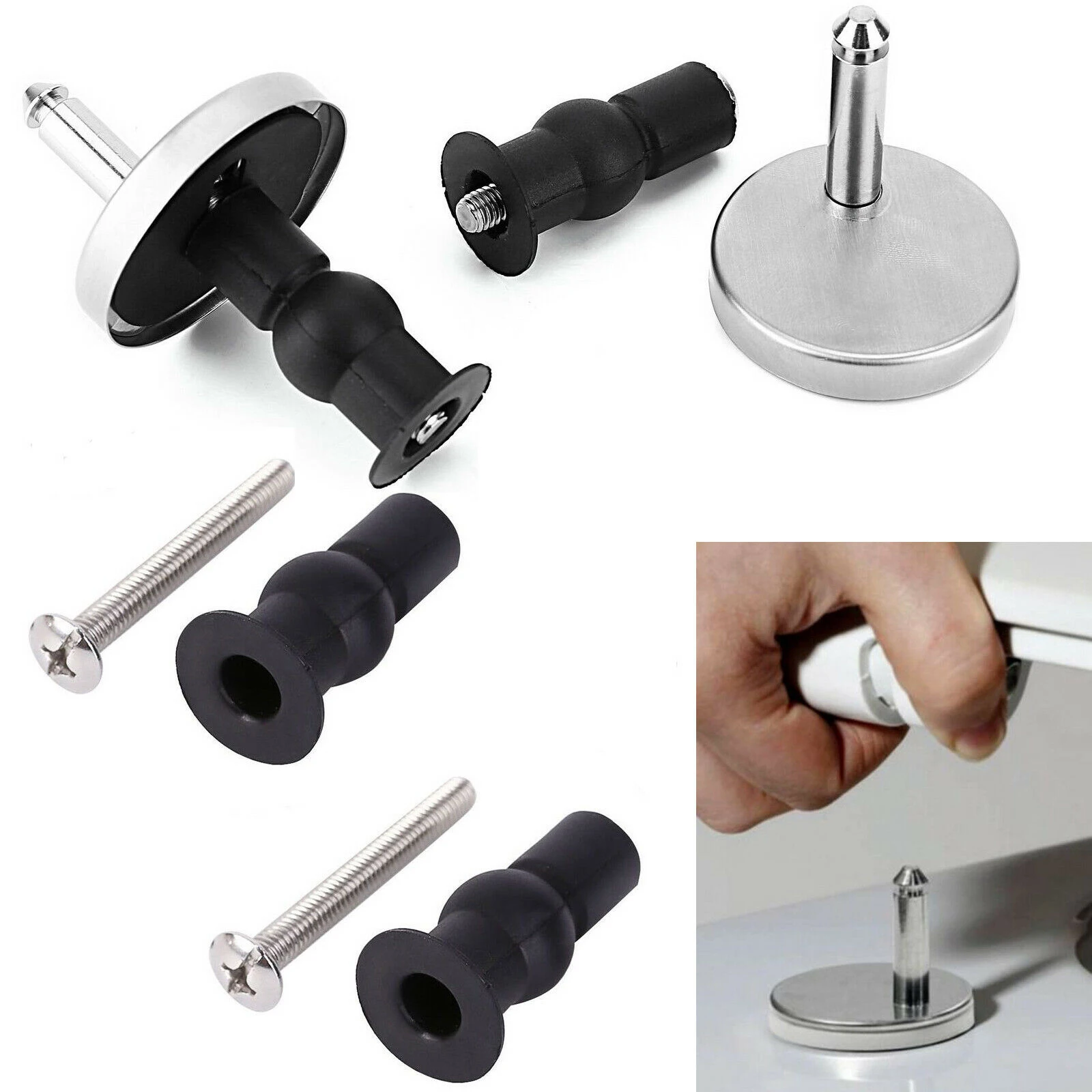 Toilet Seat Hinge Fittings toilet lid hardware For Most Top Fix Hinge Standard Toilet Seats Replacement Hinges Well Nuts Accessories 2pcs