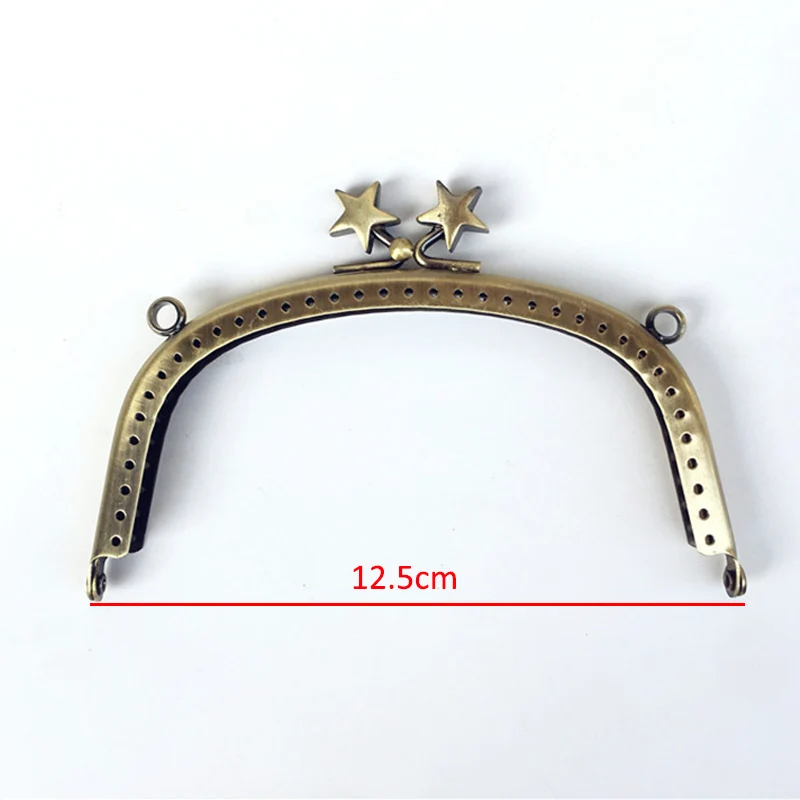 10Pcs bag clasp 12.5cm Star Metal Frame for Purse bags Copper/ light gold DIY Accessories For Bag