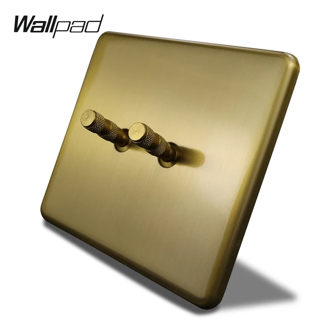 Wallpad – Interrupteur Électrique À Bascule En Laiton Z6, 2 Voies, Double  Interrupteur Pour Lumière, Laiton Antique Standard Ue Avec Griffes -  Commutateurs - AliExpress