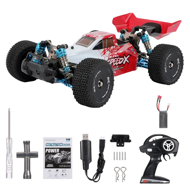 XLF F16 1/14 RC Car Metal Chassis Full Proportional 2.4Ghz 4WD Off-road Car 60km/h High Speed RC Racing Car Brushed Motor