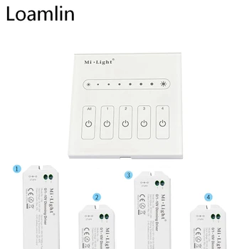 

Milight L4 4-Channel 0~10V Led Panel Dimmer Controller Brightness Adjust For Single Color Led Strip Light Input AC100~240V