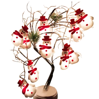 

Snowman Christmas Tree LED Lights String Ornament 3M 20 LEDs Cute Waterproof For Navidad Natal New Year Tree Decoration