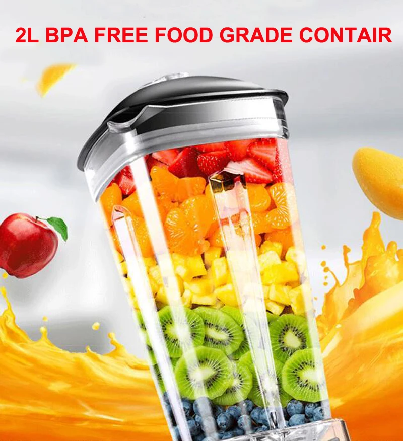 Günstig BPA FREI 2200W Heavy Duty Handels Blender Profi Mixer Mixer Küchenmaschine Japan Klinge Entsafter Eis Smoothie Maschine