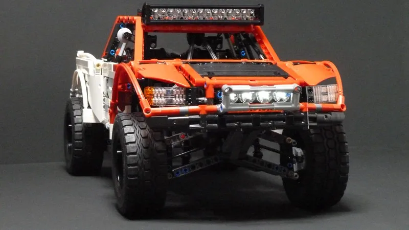 MOC 3662 Technic Baja трофейный грузовик 2134 шт SUV электрические игрушки строительные блоки, детский подарок на день рождения - Цвет: With motor