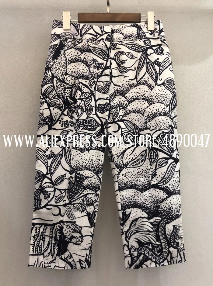Женские повседневные укороченные хлопковые брюки с принтом в виде галстука-краски, высокое качество, экстравагантные укороченные брюки