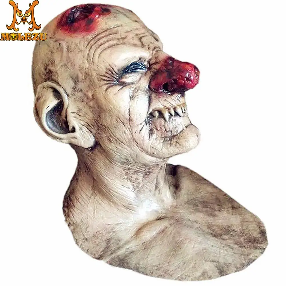 Molezu Goblins Big Nose Horror Latex Mask Creepy Costume Party Cosplay Props Scary Clown Mask For Halloween