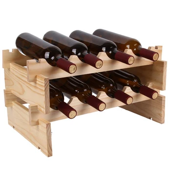 

Creative Practical Wooden Wine Bottle Holders Foldable Shelf Wine Wood Mount Bar Display Shelf Folding Wood Bottle Holders
